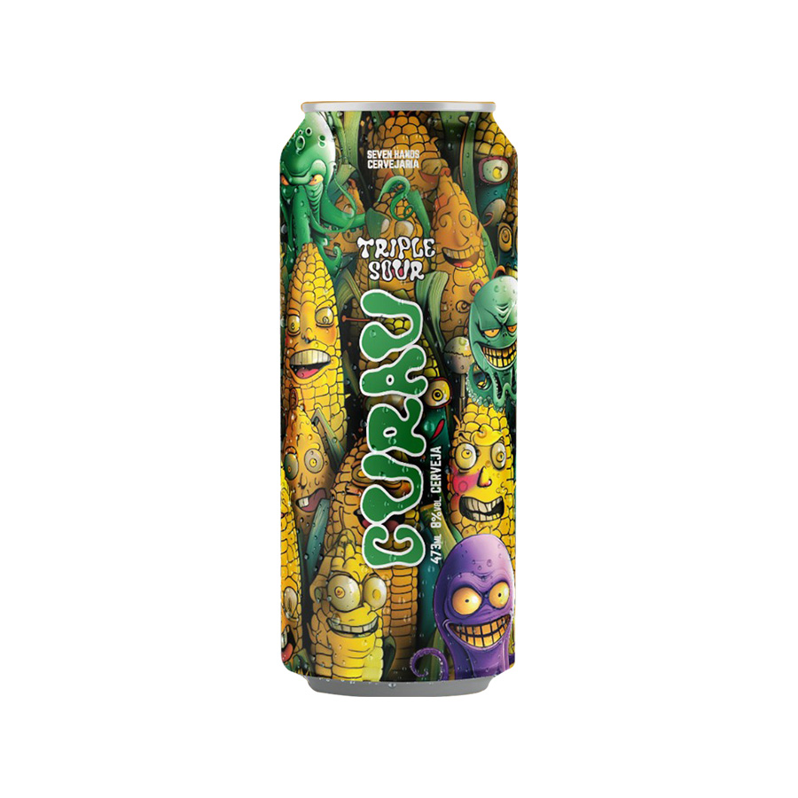 Cerveja Seven Hands Curau Triple Sour 473ml | DeliBEERy