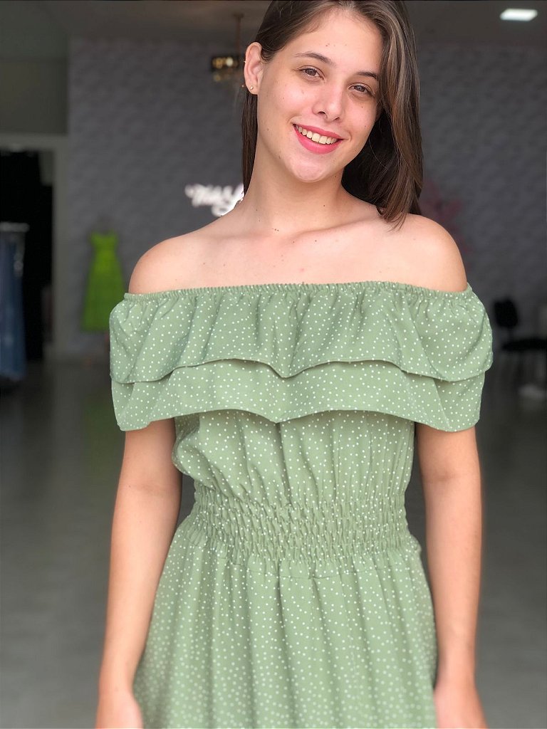 Vestido deals ciganinha crepe