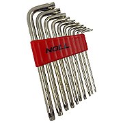 Jogo de Chaves Torx Longa T9 - T50 Contém 10 peças - Marca Noll
