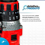 Furadeira de Impacto a Bateria 18V – TOYAMA TBT18ID13-KC