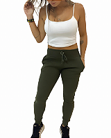 Calça de Moletom Feminina Verde Militar Weekend