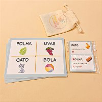 Jogo Educativo Bingo Letras C/ 32 Palavras Infantil