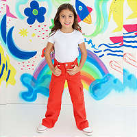 Calça Infantil Jeans Menina Kesya