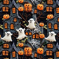 Tricoline Halloween Hall Mansão Assombrada, 50cm x 1,50mt