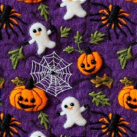 Tricoline Halloween Hall Aranhas e Teia, 50cm x 1,50mt