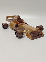 Miniatura de Carrinho de Madeira - F1  - JAC Oficina de Madeiras