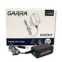 Fonte de Alimentação MCM FON1454-RS – 12,8V 0,5A – Bivolt Automática (100–240V) – Plug Garra – Linha Wall Plug