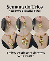 MIX 3 conjuntos de brincos e pingentes