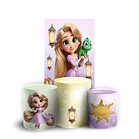 Faixa Lateral e Trio Cilindro Sublimado 3D Vest Facil - Rapunzel