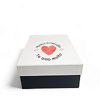 Caixa de Presente 30x30x10 Cartonada com Mensagem 7 Melhor Namorado do Mundo