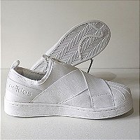 Tênis Slip On Super Star Branco/Branco - Vitorianna Sapataria Feminina