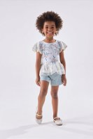 Conjunto Kiki com tule e shorts liso 1 ao 4 | Kamila Modas