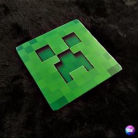 Placa Decorativa Pixel Creeper Minecraft