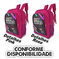 Mochila Now United Mãozinha Infantil Pink Feminina Grande Escolar - Izza  Presentes