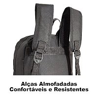 Mochila Masculina Feminina Escolar Juvenil Colorida Preto - Izza Presentes