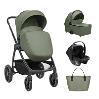 Kit Carrinho MODENA 4 em 1 Verde Army Green - Kikkaboo PRONTA