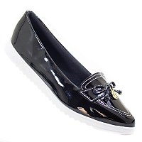 sapatilha preta bico fino