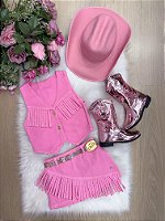 Conjunto Boiadeira Maraisa Rosa Country