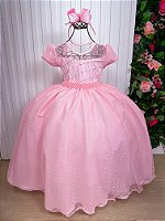Vestido Formatura Rosa Bebe Longo