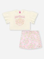 CONJUNTO INFANTIL BLUSA E SHORT SAIA - CINTI