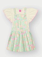 CONJUNTO INFANTIL SALOPETE E BLUSA - CINTI