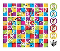 Jogo Tradicional Cobras e Escadas Gigante - CELL Brinquedos Educativos ®