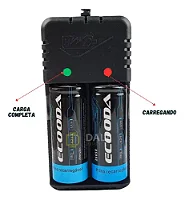 2 Bateria Recarregável 26650 3.7 A 4,2v + Carregador Duplo