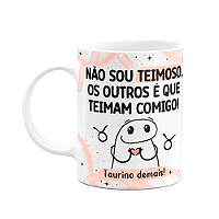 Caneca Flork Signos Touro - Taurino demais! 325ml
