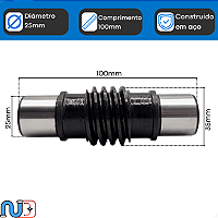Eixo / PINHÃO Avental Tornos Romi Id20 / S20 / I20 -P66722 - NADEL