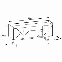 Buffet Veneto Olmo VIC Metta Mobili na Lojas Cerentini - Casa & Decor em  até 12x