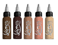 Kit 5 Tintas Realismo Viper Ink – Tons de Pele – 30 ml