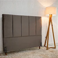 Cabeceira Casal Roma Camurça Marrom Larg. 1.40m Com Frame