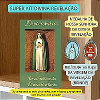 SUPER KIT DIVINA REVELAÇÃO - DEVOCIONÁRIO + MEDALHA com ex rupe da Virgem da Revelação - pre venda , envio 01/06