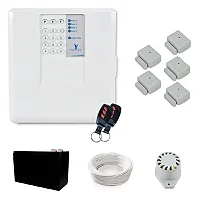 Kit Alarme Residencial 5 Sensores Magnéticos sem fio Controle