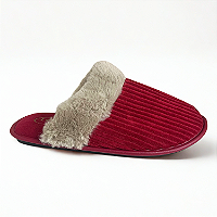 Chinelo de Inverno Leffa Ref. 870 Canela C Gola Pele Grena