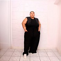 Calça Pantalona Plus Size Viscolinho