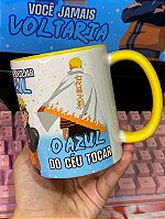 Caneca de Porcelana Naruto Letra Música Blue Bird Japonês