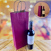 10 SACOLA PARA VINHO MARSALA  13,5 X 8 X 39  (LC) - REF:00