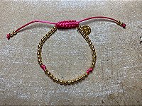 Pulseira Basic Dourada Pink com Nós