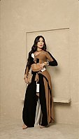 Conjunto Calça Envelope Preto com Chocoleite