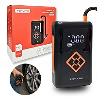 Mini Compressor Bomba de Ar Inteligente Portátil Potência 50W com Lanterna - Tomate MXB-009