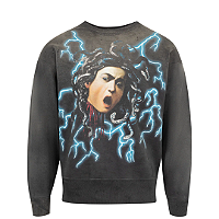 SAINT MXXXXXX - Moletom Crewneck Medusa "Preto" -NOVO-