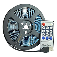 Fita Led Verde 5050 Usb 3 metros Controle Dupla Face.