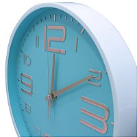 Relógio De Parede Redondo Moderno Luca Cinza e Branco 30cm - Casa Leora -  Casa e Decoração