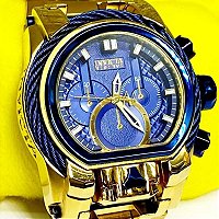 Relógio Masculino Invicta Zeus Magnum Dourado fundo Preto Pulseira