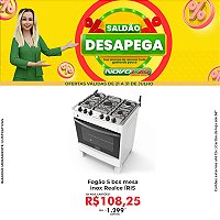 Fogão 5 bcs mesa inox Realce ÍRIS