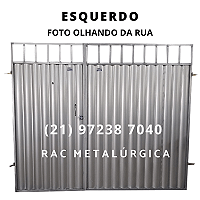 Portão em Aço Galvanizado Com Grade Acoplado - RAC Metalúrgica - Portões  Galvanizados e Esquadrias em Geral