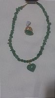Conjunto, HM Bijuterias, Pedra Verde, HM104