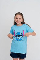 Camiseta Stitch Clássica Azul