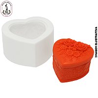 Molde De Silicone Coração Decorado - 1 Cavidade
